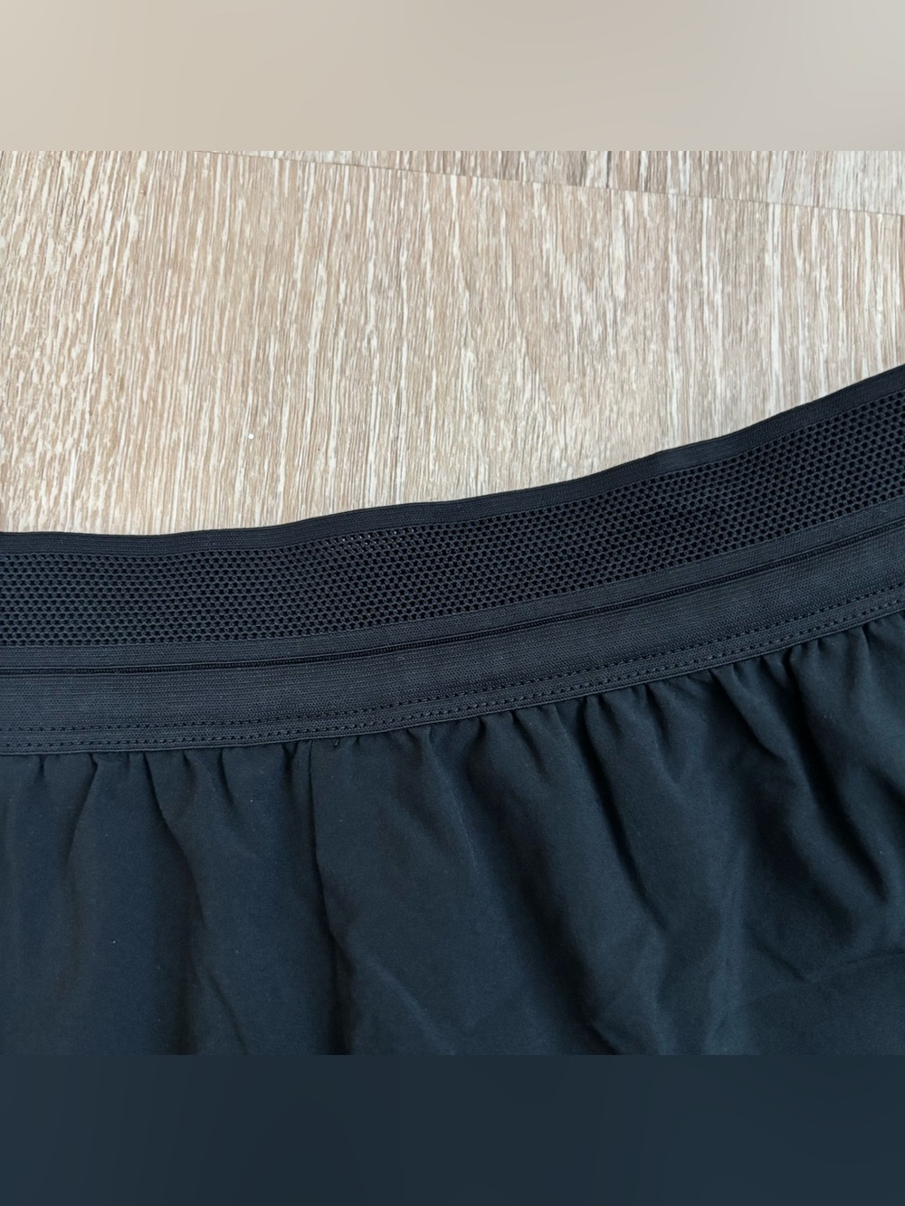 Nike Black Athletic Running Shorts with White Swoosh - Picture 2 of 7
